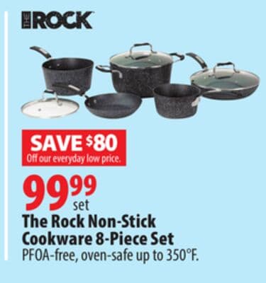The Rock Non-Stick Cookware 8-Piece Set