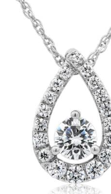 New Brilliance Lab Grown 0.45CTW Diamond Fashion Pendant in 10K White Gold