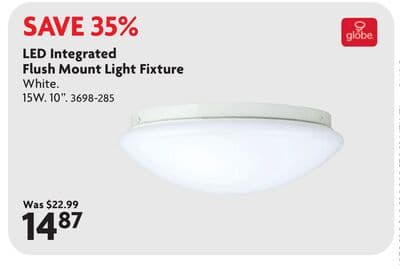 LED Integrated Flush Mount Light Fixture