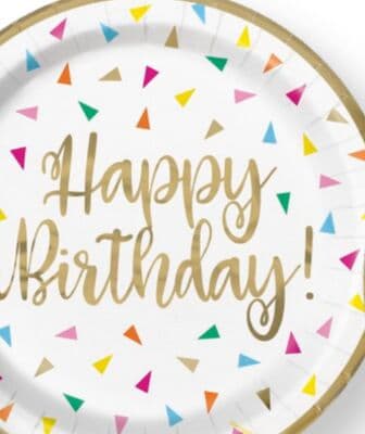 Bright Birthday Triangle Dessert Plates, 8-pk