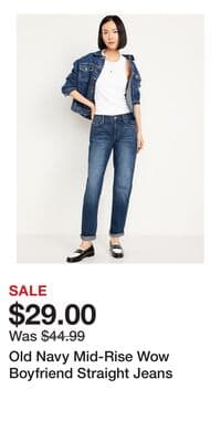 Old Navy Mid-Rise Wow Boyfriend Straight Jeans
