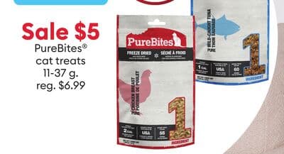 Sale $5 PureBites® cat treats