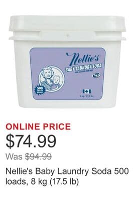 Nellie's Baby Laundry Soda 500 loads, 8 kg (17.5 lb)