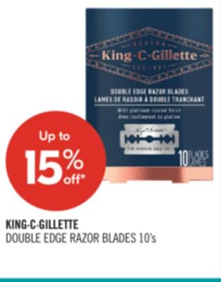 KING·C·GILLETTE DOUBLE EDGE RAZOR BLADES