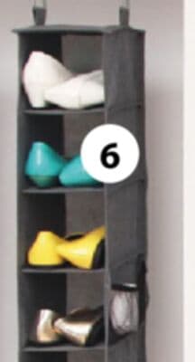 Small 6-tier hanging shelf