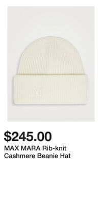 MAX MARA Rib-knit Cashmere Beanie Hat