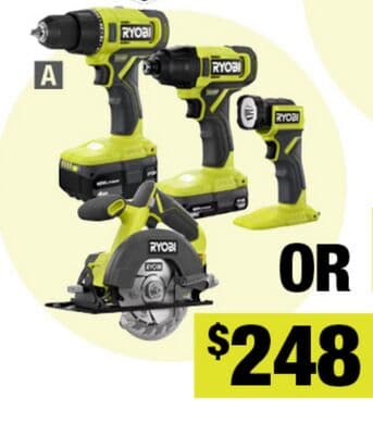 4-PICE Combo kit includes (1) 4.0Ah and (1) 1.5Ah Battery and charger