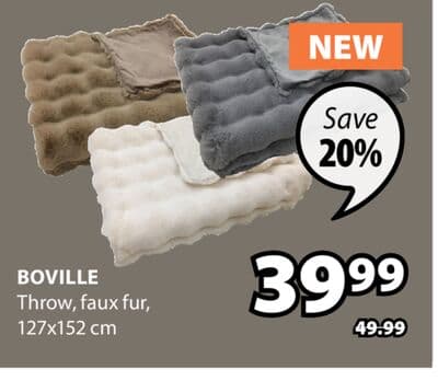 BOVILLE Throw, faux fur