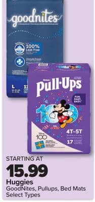 GoodNites, Pullups, Bed Mats