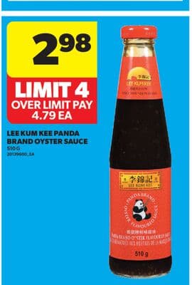 LEE KUM KEE PANDA BRAND OYSTER SAUCE, 510 G
