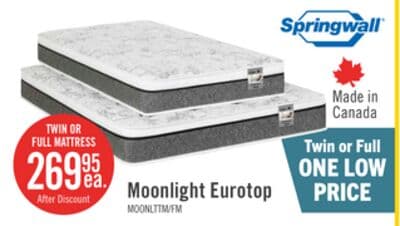 Springwall Moonlight Eurotop Plush Twin Mattress