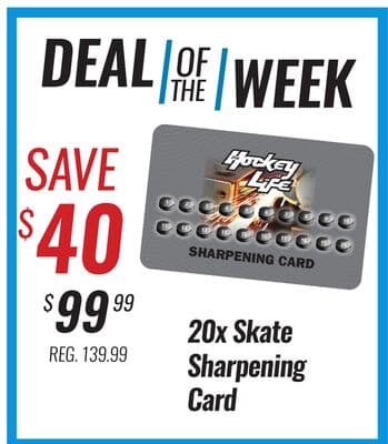 20X SKATE SHARPENING CARD (DEAL OF THE WEEK)