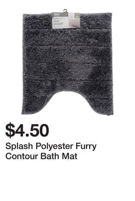 Splash Polyester Furry Contour Bath Mat