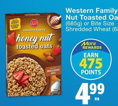 Western Family Honey Nut Toasted Oats