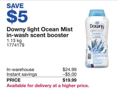Downy light Ocean Mist in-wash scent booster