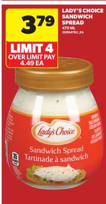 LADY'S CHOICE SANDWICH SPREAD, 470 ML