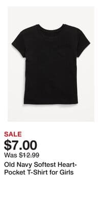 Old Navy Softest Heart-Pocket T-Shirt for Girls