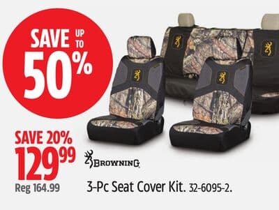 Browning 3-Pc Seat Cover Kit.