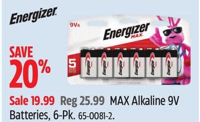 Energizer MAX Alkaline 9V Batteries