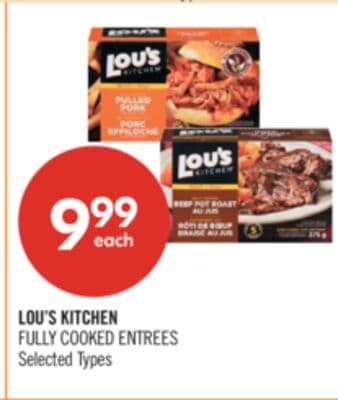LOU'S KITCHEN FULLY COOKED ENTREES