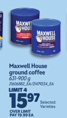 MAXWELL HOUSE GROUND COFFEE, 631-900 G