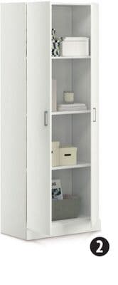 Sauder 2-Door Cabinet. White.