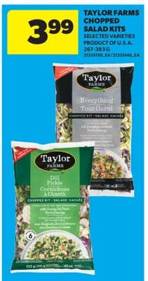 TAYLOR FARMS CHOPPED SALAD KITS, 267-383 G