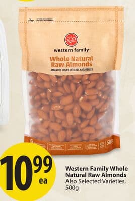 Western Family Whole Natural Raw Almonds