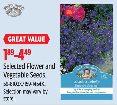 Mr. Fothergill's Selected Flower and Vegetable Seeds