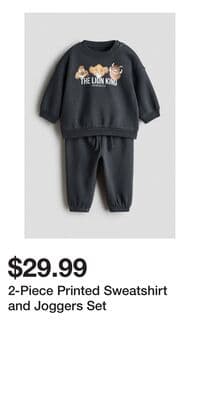 2-Piece Printed Sweatshirt and Joggers Set