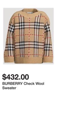 BURBERRY Check Wool Sweater