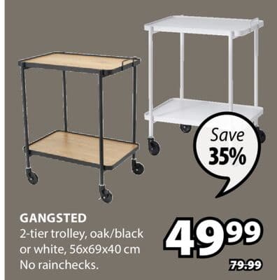 Gangsted 2-tier trolley