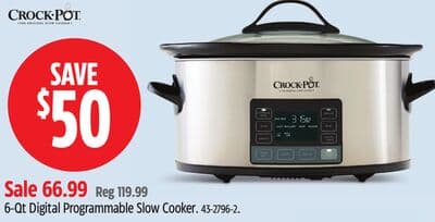 Crock-Pot 6-Qt Digital Programmable Slow Cooker