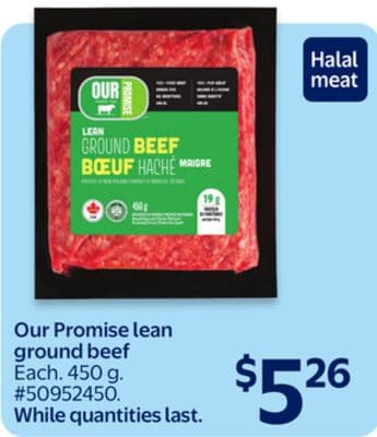 Our Promise lean ground beef