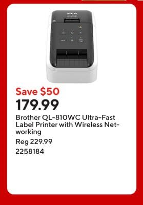 Brother QL-810WC Ultra-Fast Label Printer with Wireless Networking