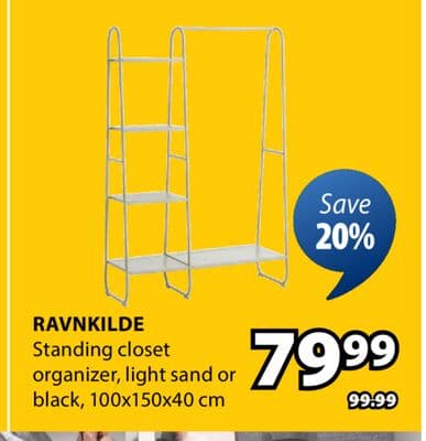 RAVNKILDE Standing closet organizer