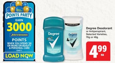 Degree Deodorant or Antiperspirant