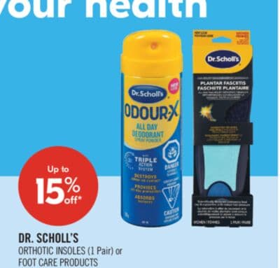 DR. SCHOLL'S ORTHOTIC INSOLES (1 Pair) or FOOT CARE PRODUCTS