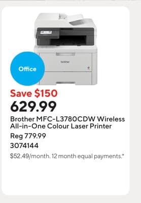 Brother MFC-L3780CDW Wireless All-in-One Colour Laser Printer
