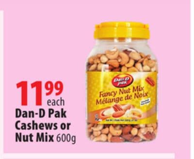Dan-D Pak Cashews or Nut Mix