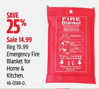 Emergency Fire Blanket for Home & Kitchen