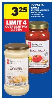 PC® PASTA SAUCE, 410/650 ML