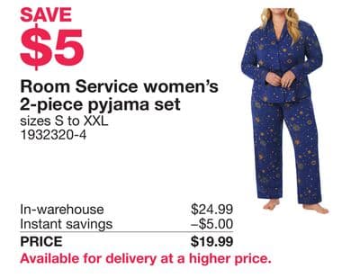 Room Service women's 2-piece pyjama set