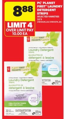 PC® PLANET FIRST™ LAUNDRY DETERGENT STRIPS, 32'S