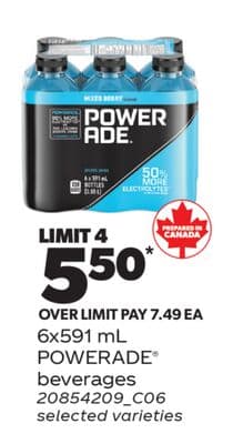 POWERADE® BEVERAGES, 6X591 ML