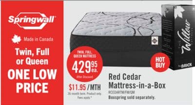 Springwall Red Cedar Tight Top Medium Twin Mattress-in-a-Box