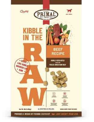 Primal Kibble in the Raw Freeze Dried Dog Food