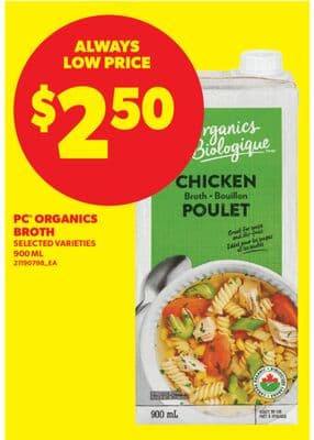 PC® ORGANICS BROTH, 900 ML