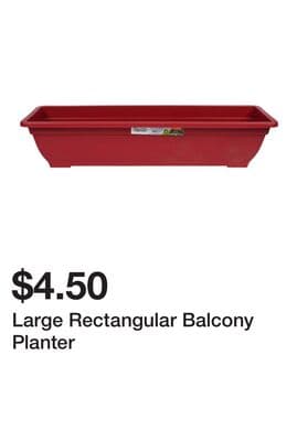 Large Rectangular Balcony Planter