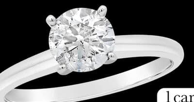 Glacier Fire 14K White Gold 1.00CT Solitaire Ring